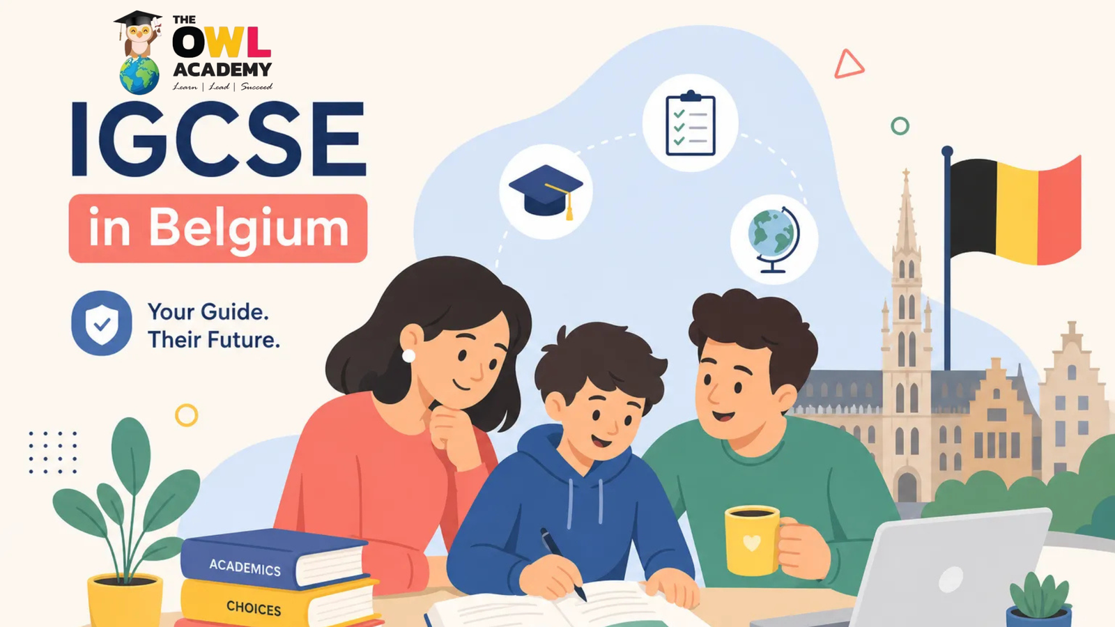 Students studying IGCSE in Belgium at an international school classroom