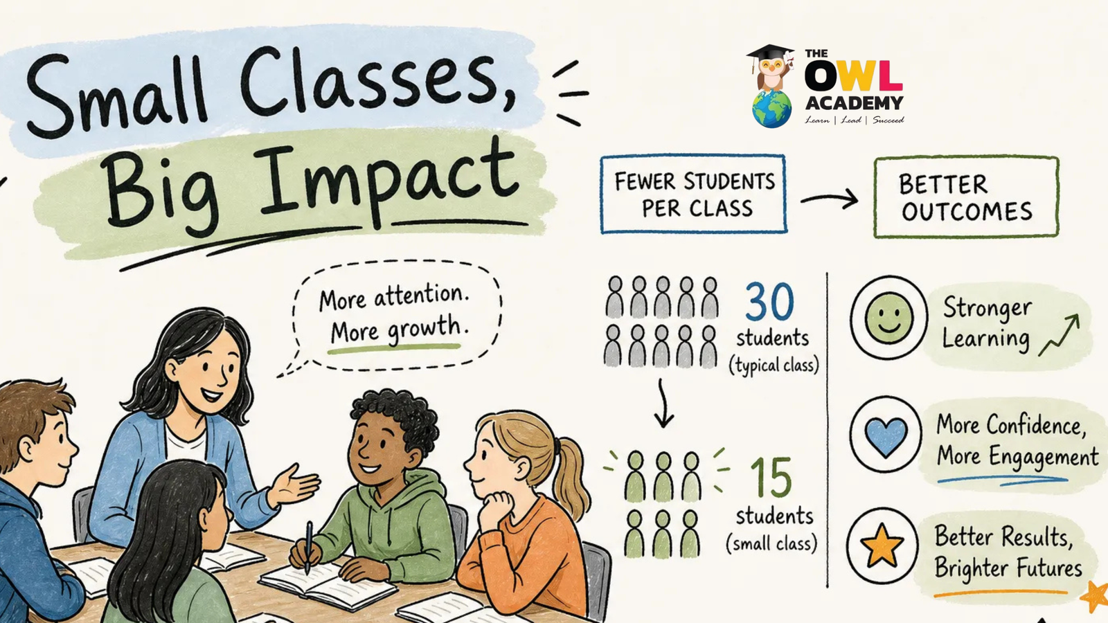 Small class sizes in secondary school at OWL Academy Antwerp