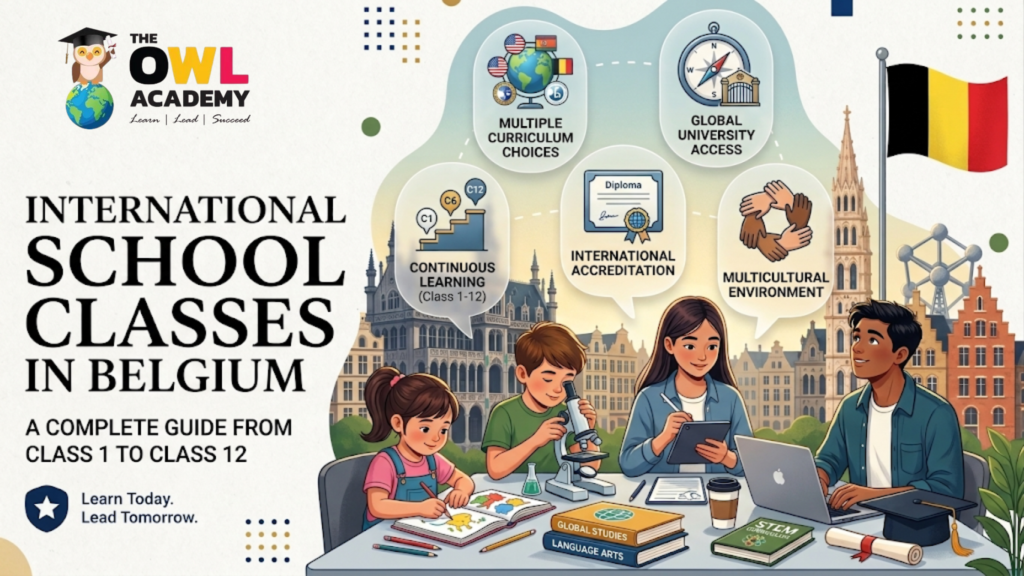 International school classes in Belgium for students from Class 1 to Class 12