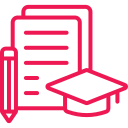 education icon representing international curriculum options.
