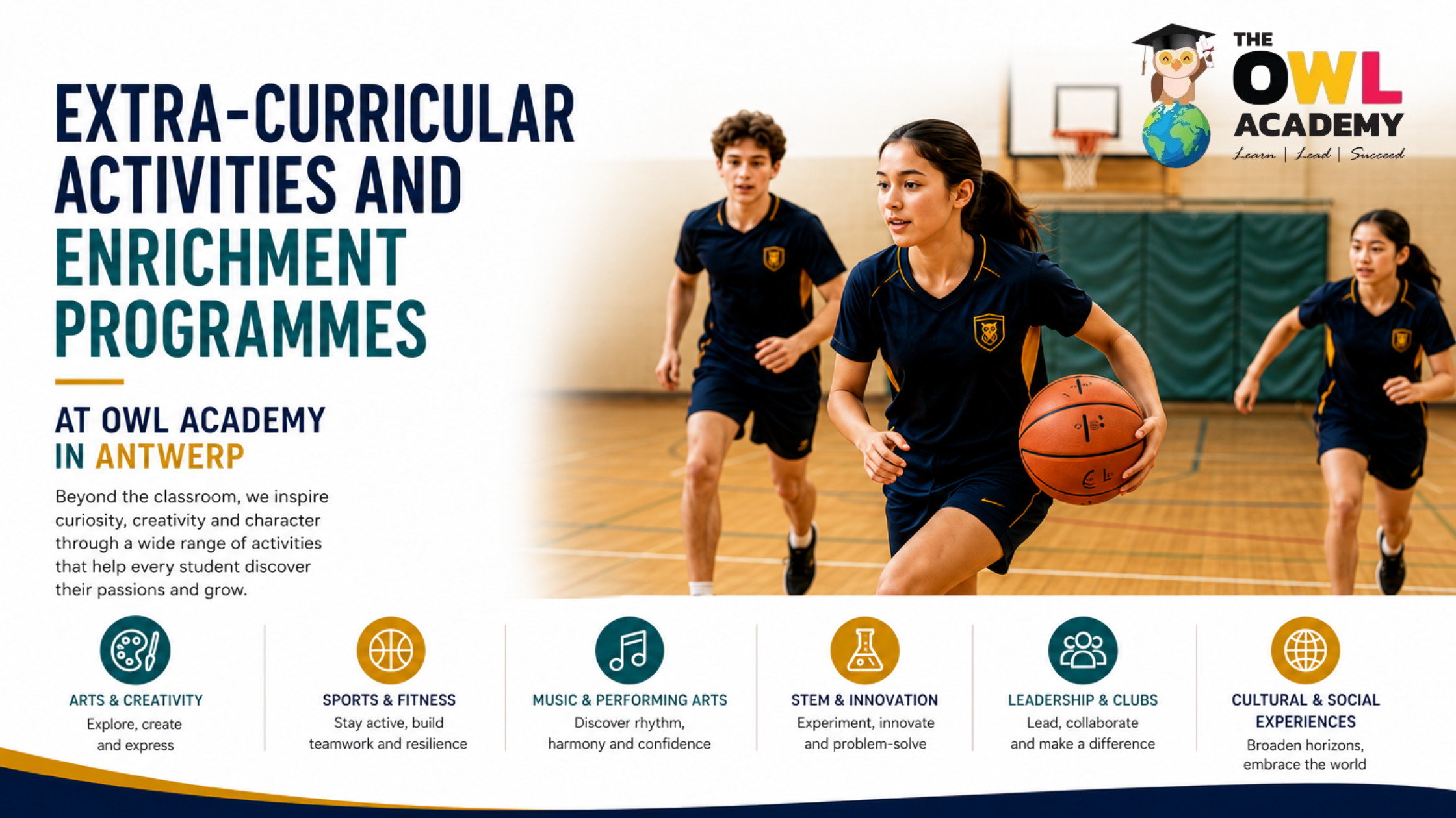 Extra-curricular activities and enrichment programmes at an international school in Antwerp